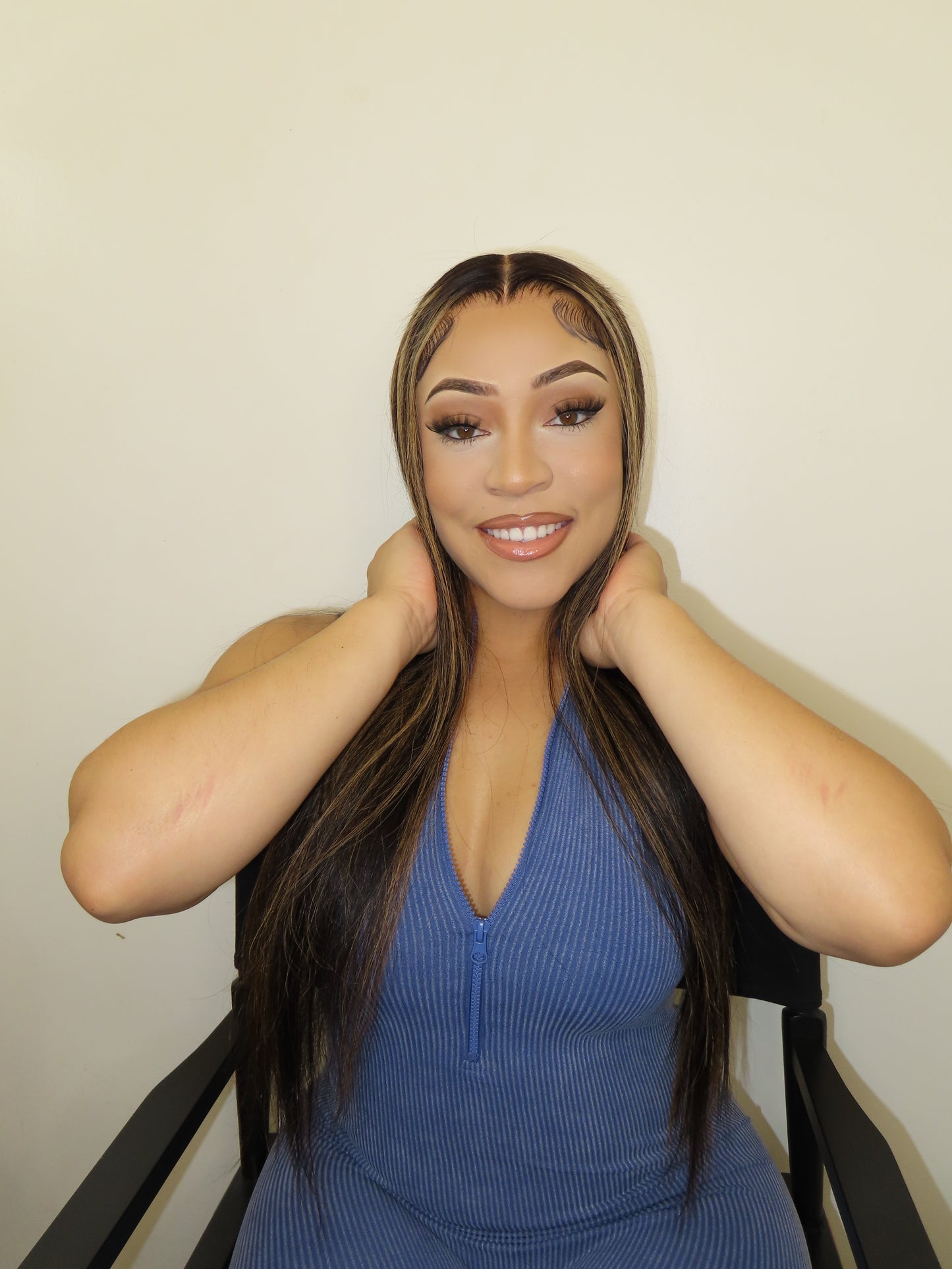 Black with Blonde highlights.