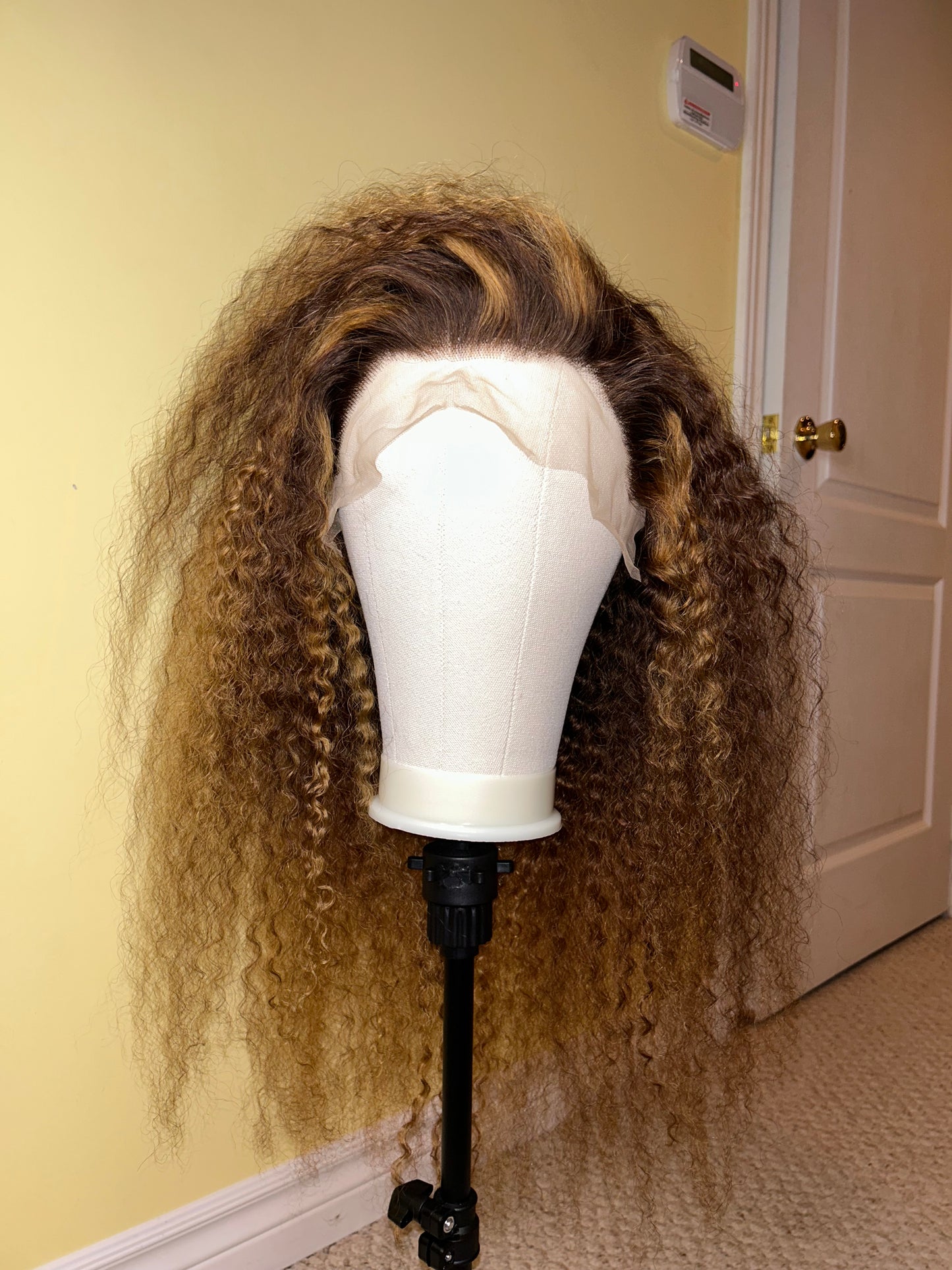 Brown with blonde highlights DEEP WAVE.